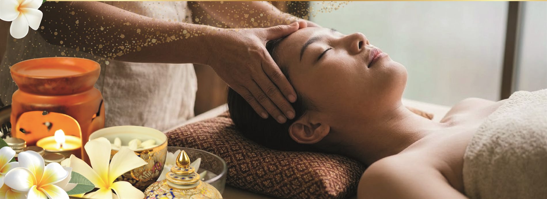 Relaxing head massage with Thai herbal bowls and a triangle cushion at Belife Thai Massage, Athlone